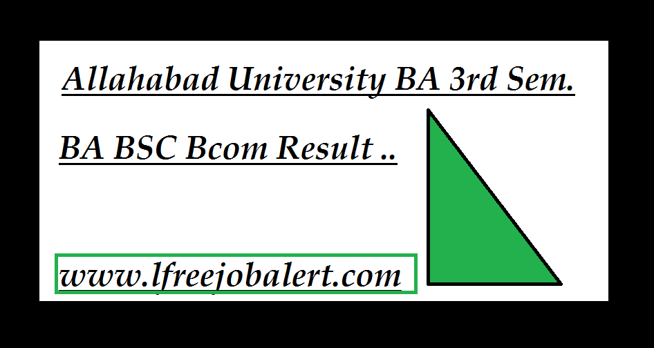 Allahabad University BA 3rd Year Result