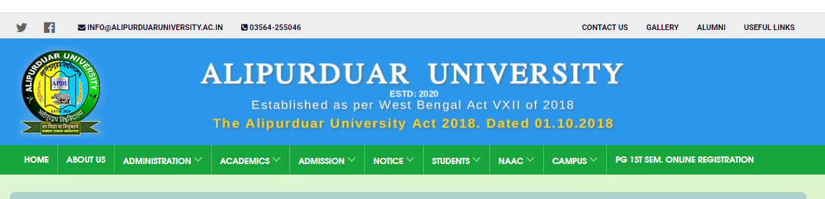 Alipurduar University Result