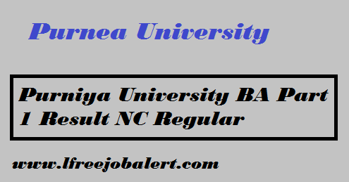 Purnea University BA 1st Year Result