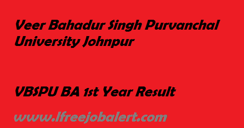 VBSPU BA 1st Year Result