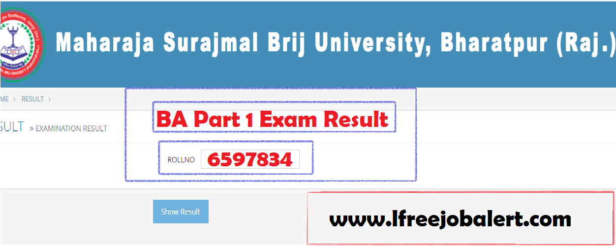 Brij University BA 1st Year Result