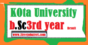 Kota University Bsc 3rd Year Result