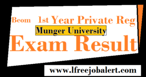 Munger University bcom 1st Year Result