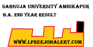 Sarguja University Result BA 2nd Year