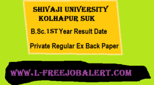 Shivaji University Result bsc 1st year