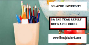 Solapur University BA 2nd Year Result