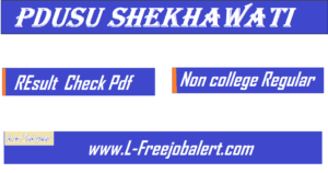 pdusu bsc 2nd year result name wise