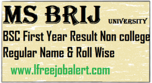 BSC 1st Year Result Brij University 