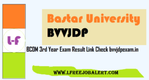Bastar University BCOM 3rd Year Result