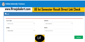 Kolhan University UG 1st Semester Result