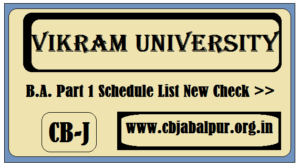 Vikram University BA First Year Time Table