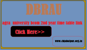 Agra University BCOM Second Year Time Table Pdf