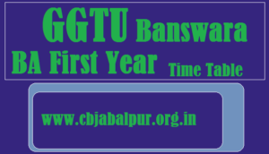 GGTU BSC 2nd Year Time Table