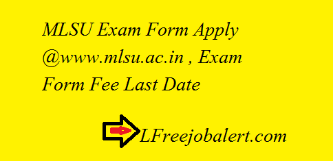 MLSU BSC 2nd Year Online Exam Form 2021