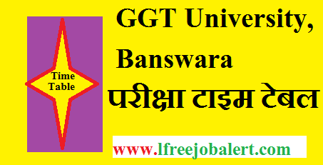 GGTU BA 2nd year time table 2021