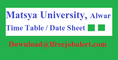 RRBMU Bcom 2nd Year Time Table 2021 Download