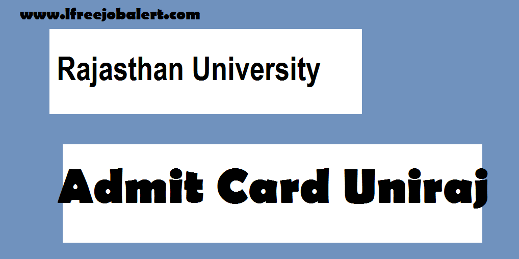 Rajasthan University BA 1st Year Admit card