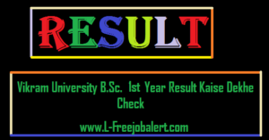 Vikram University bsc 1st Year Result