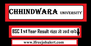 Chhindwara University bsc 1st Year Result