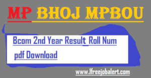 MP Bhoj bcom 2nd Year Result