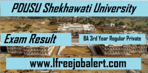 Shekhawati University BA 3rd Year Result