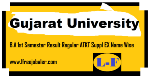 Gujarat University BA Sem 1 Result