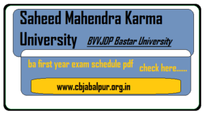 BVVJDP BA First Year Time Table