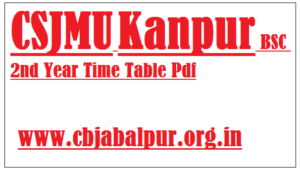 csjmu time table bsc second year